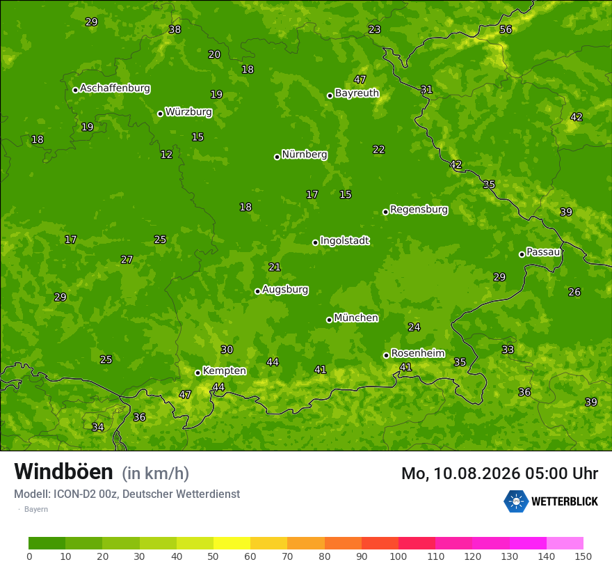 Maximale Windböen