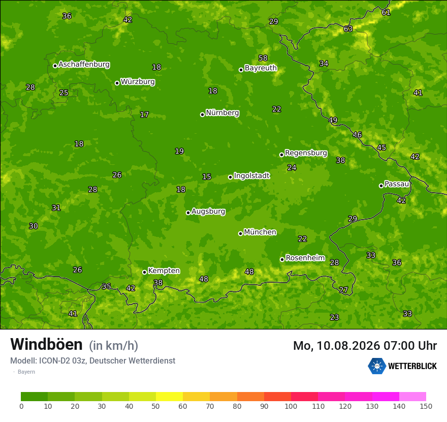 Maximale Windböen