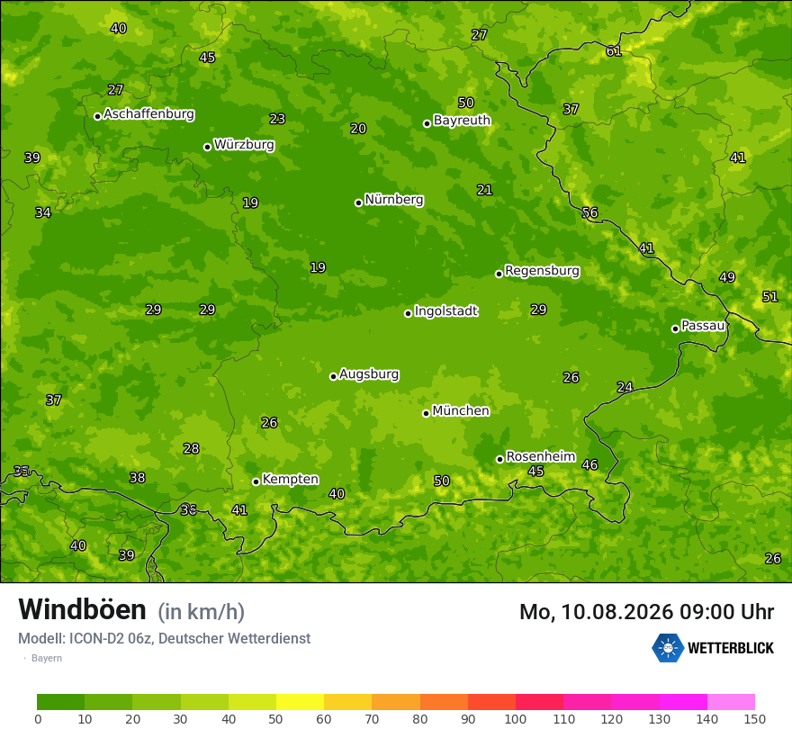 Maximale Windböen