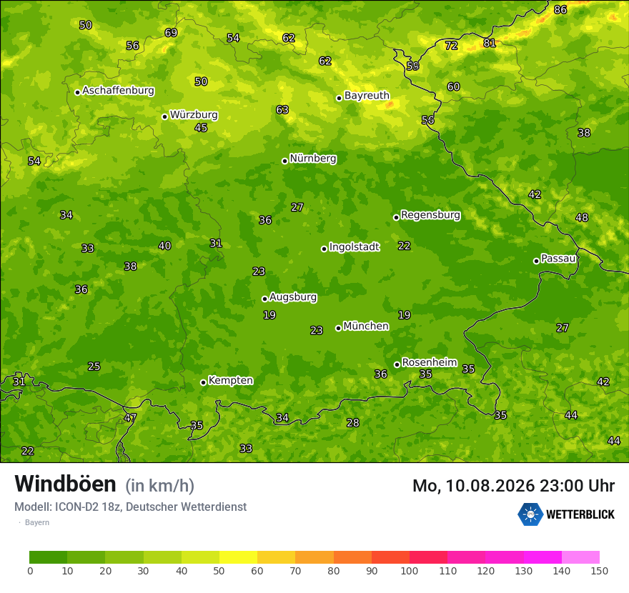 Maximale Windböen