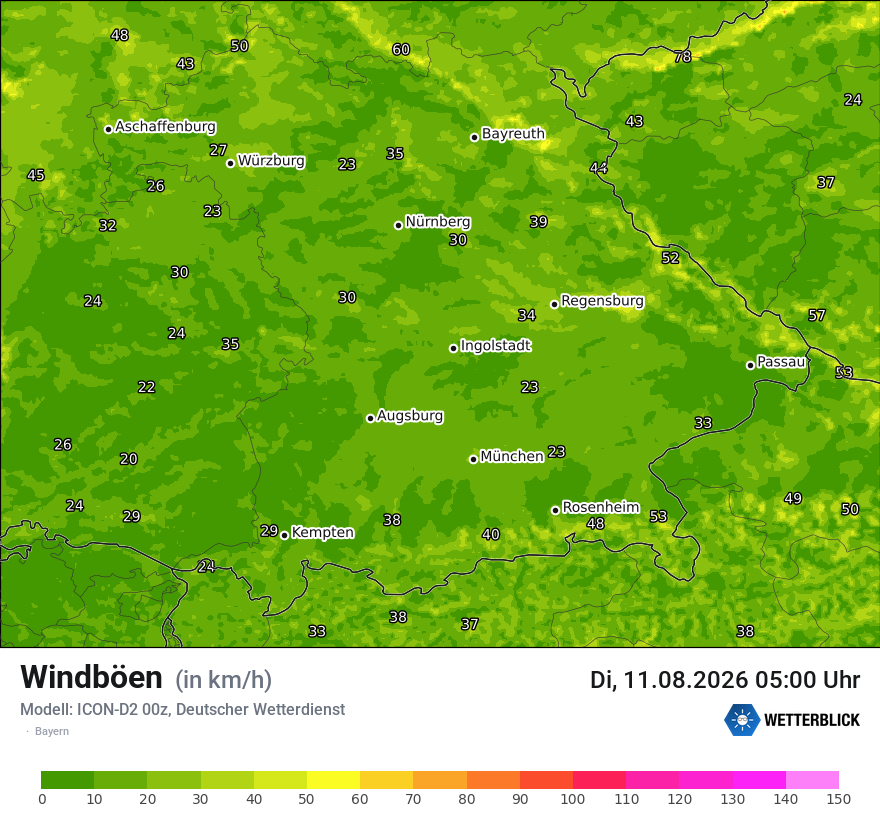 Maximale Windböen