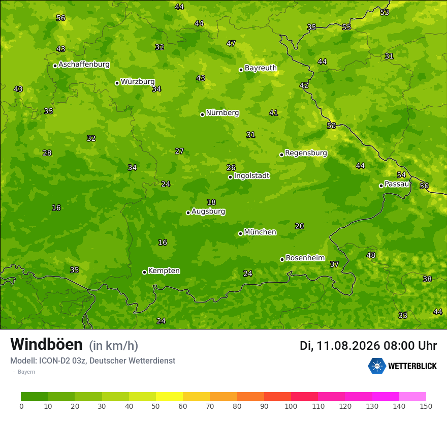 Maximale Windböen
