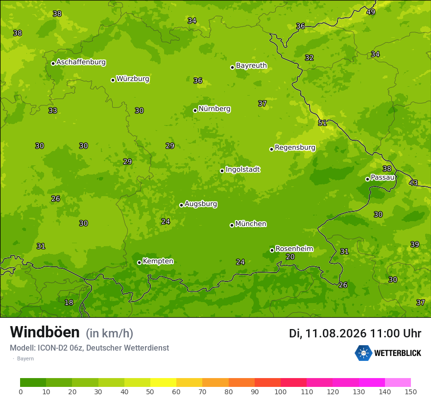 Maximale Windböen