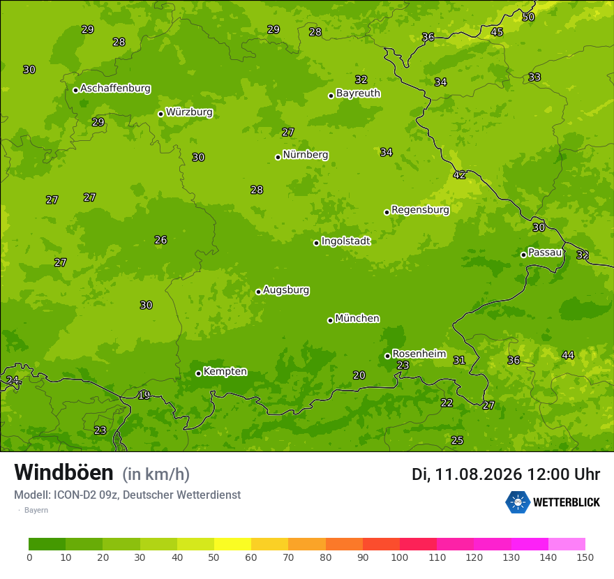 Maximale Windböen