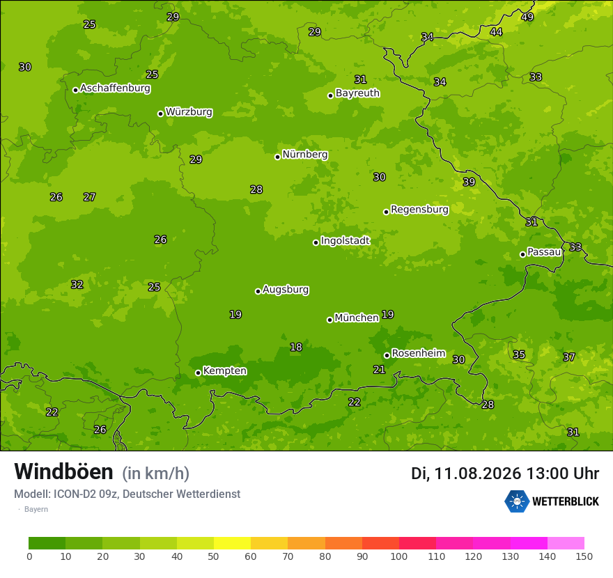 Maximale Windböen