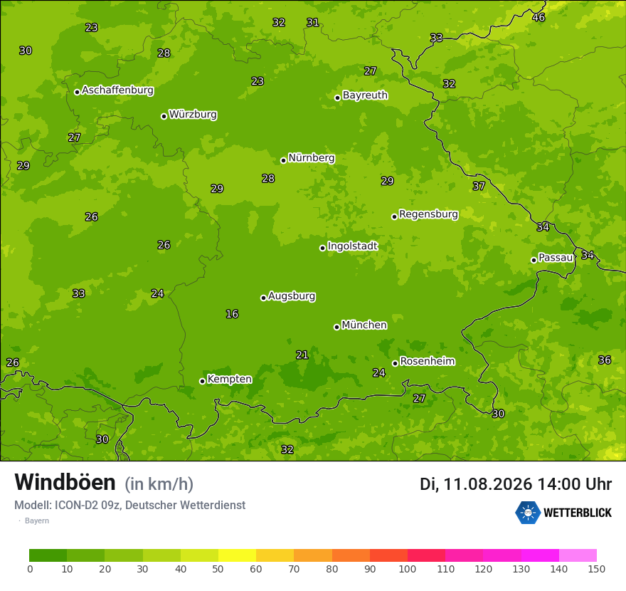 Maximale Windböen