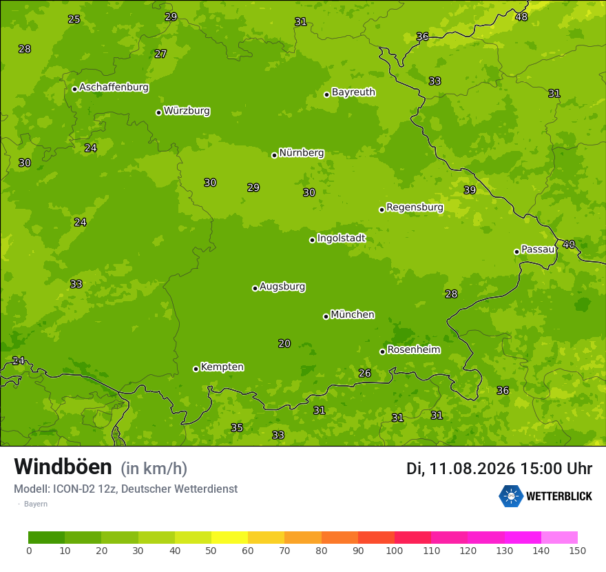 Maximale Windböen