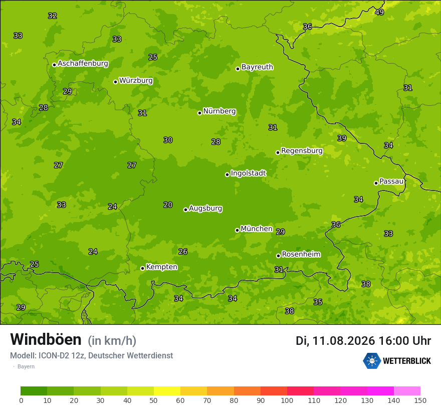 Maximale Windböen