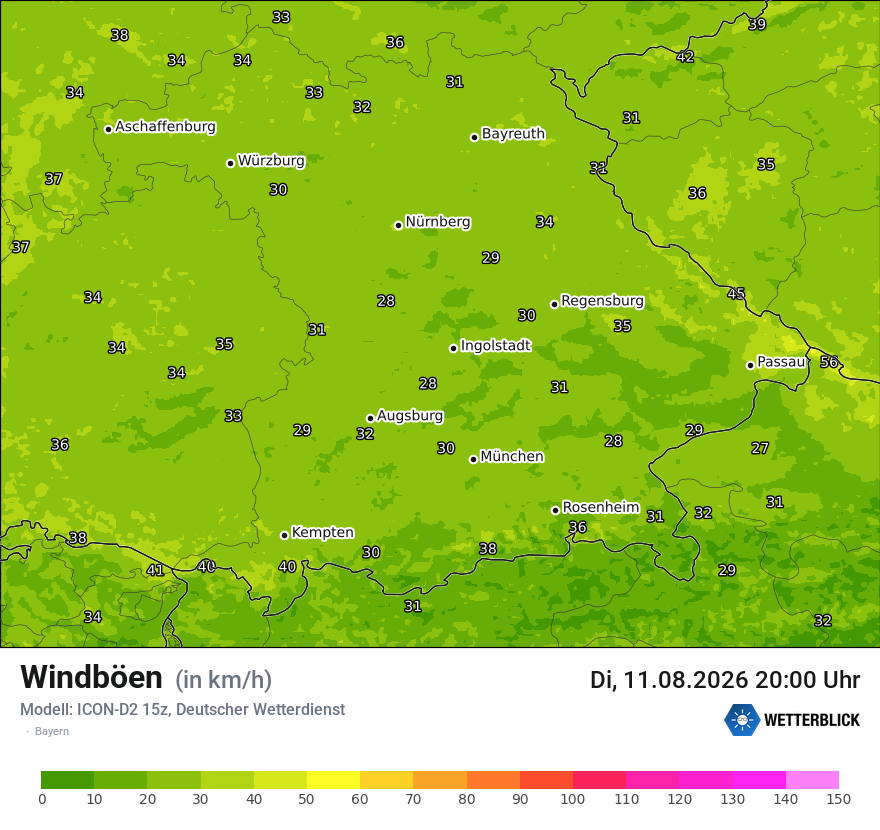 Maximale Windböen