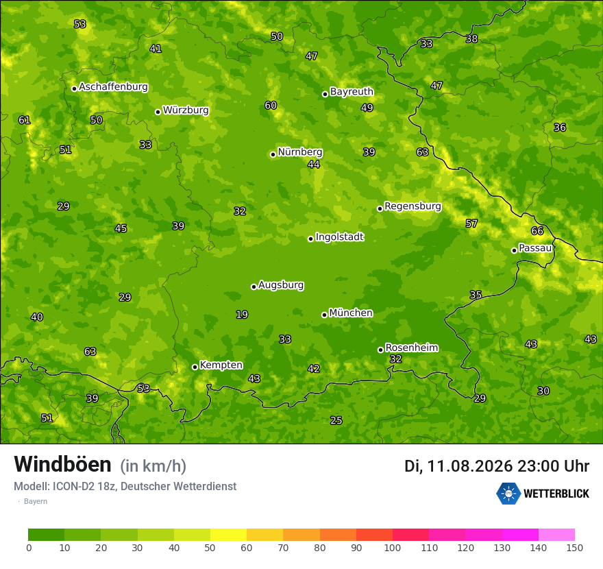 Maximale Windböen