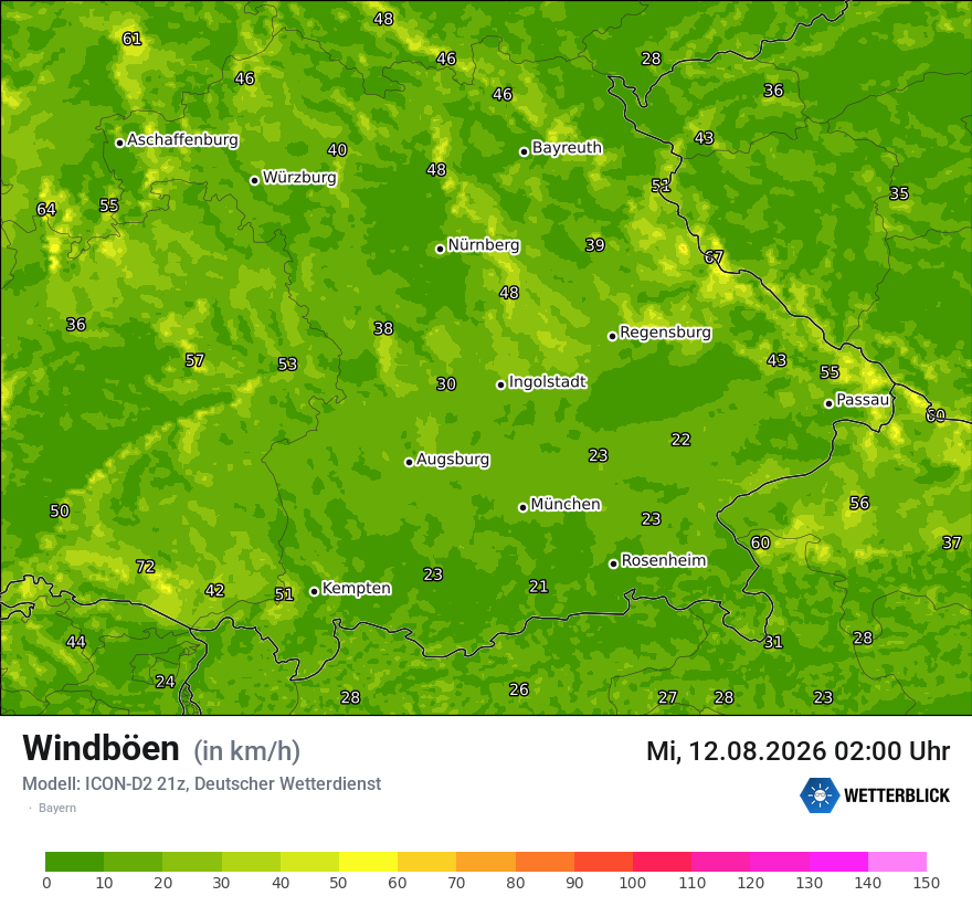 Maximale Windböen