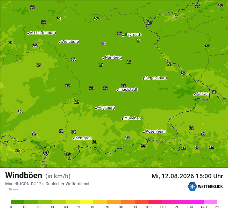 Maximale Windböen