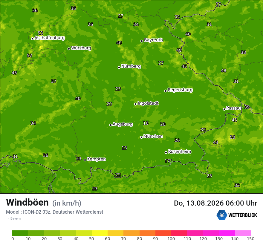 Maximale Windböen