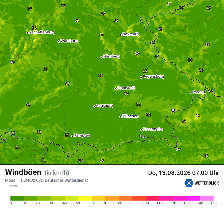 Maximale Windböen