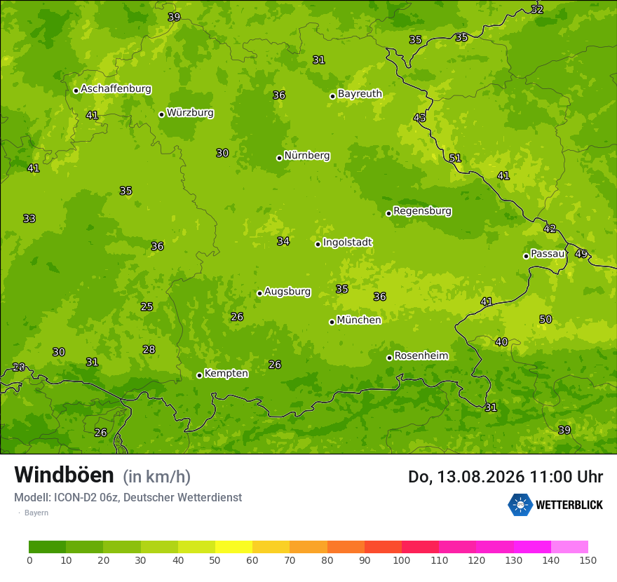 Maximale Windböen