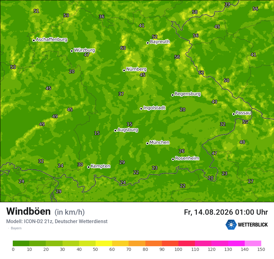 Maximale Windböen