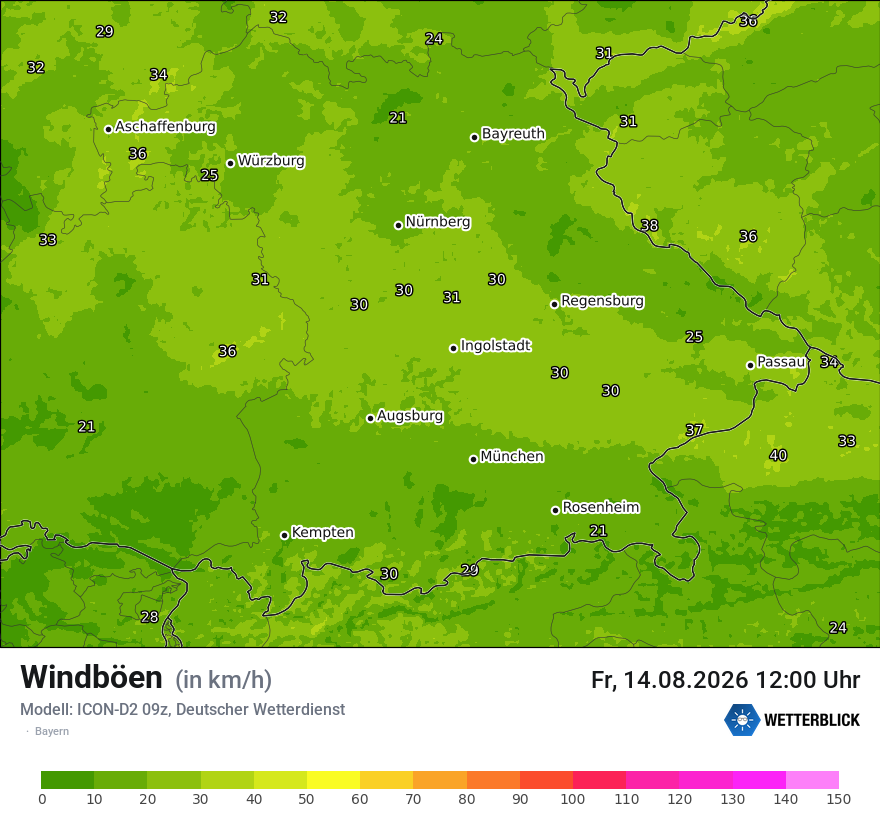 Maximale Windböen