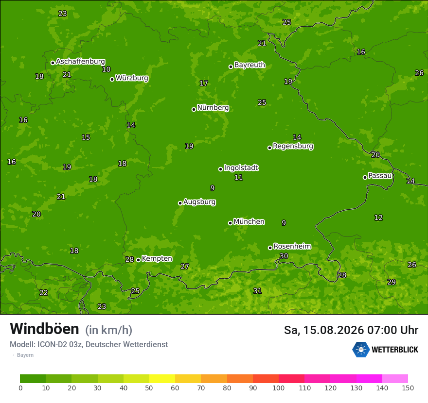 Maximale Windböen