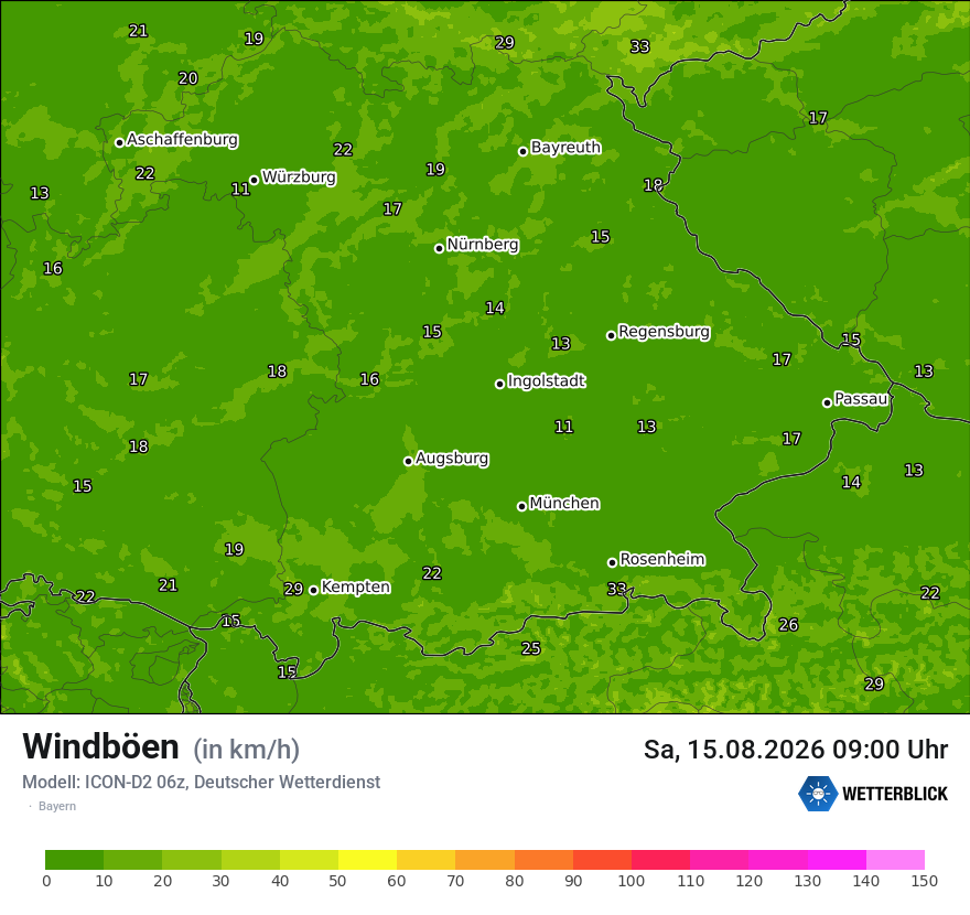 Maximale Windböen