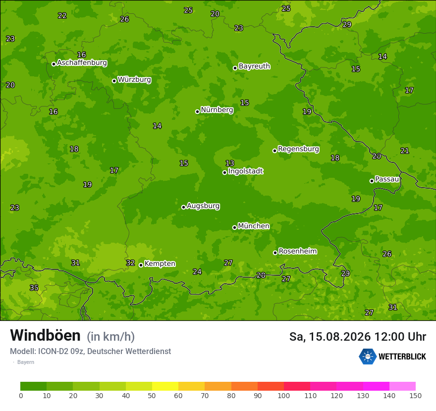 Maximale Windböen