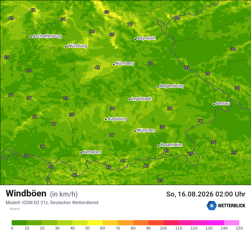 Maximale Windböen