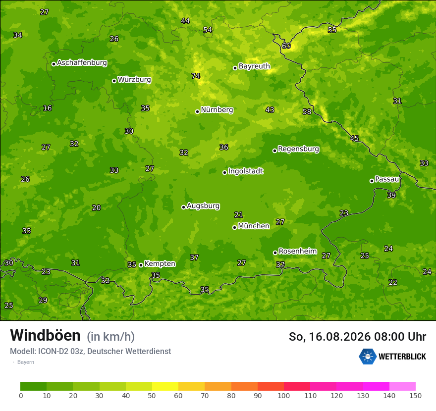 Maximale Windböen