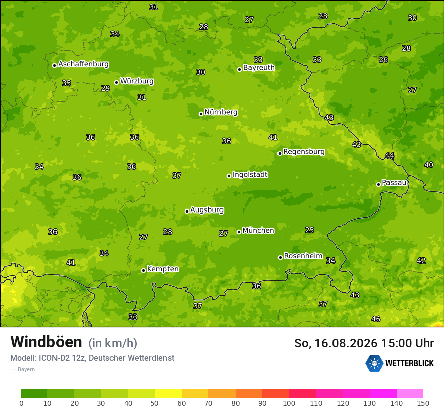 Maximale Windböen