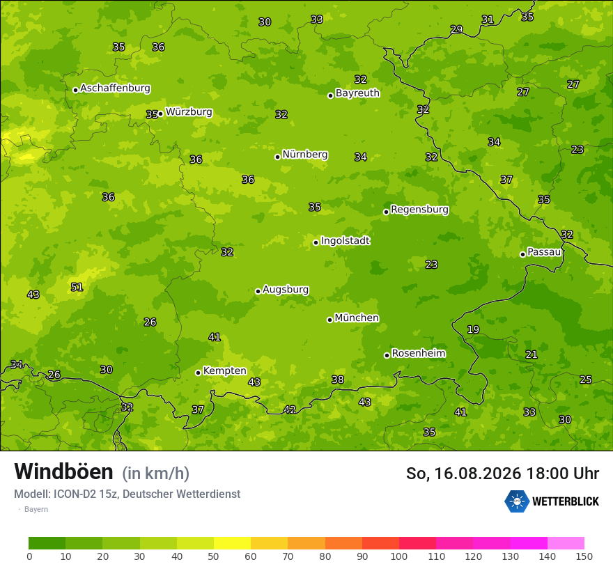 Maximale Windböen