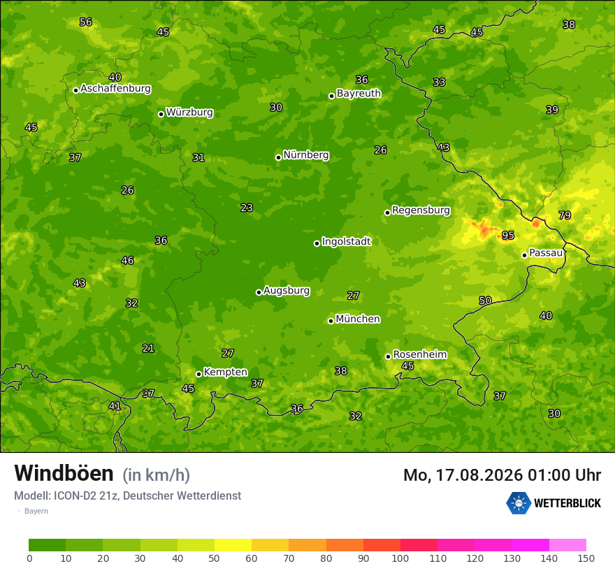 Maximale Windböen