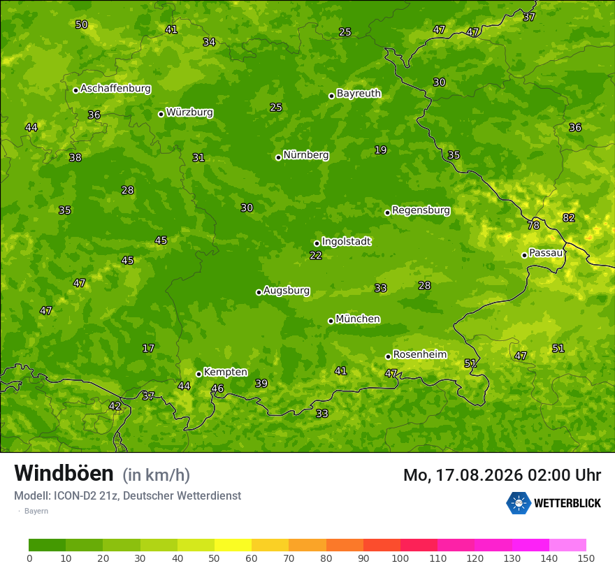 Maximale Windböen