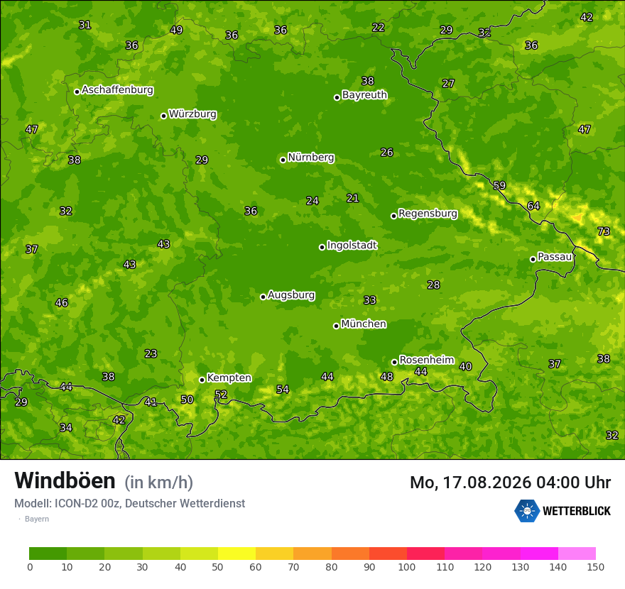 Maximale Windböen