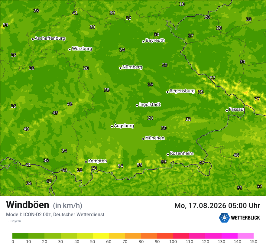 Maximale Windböen