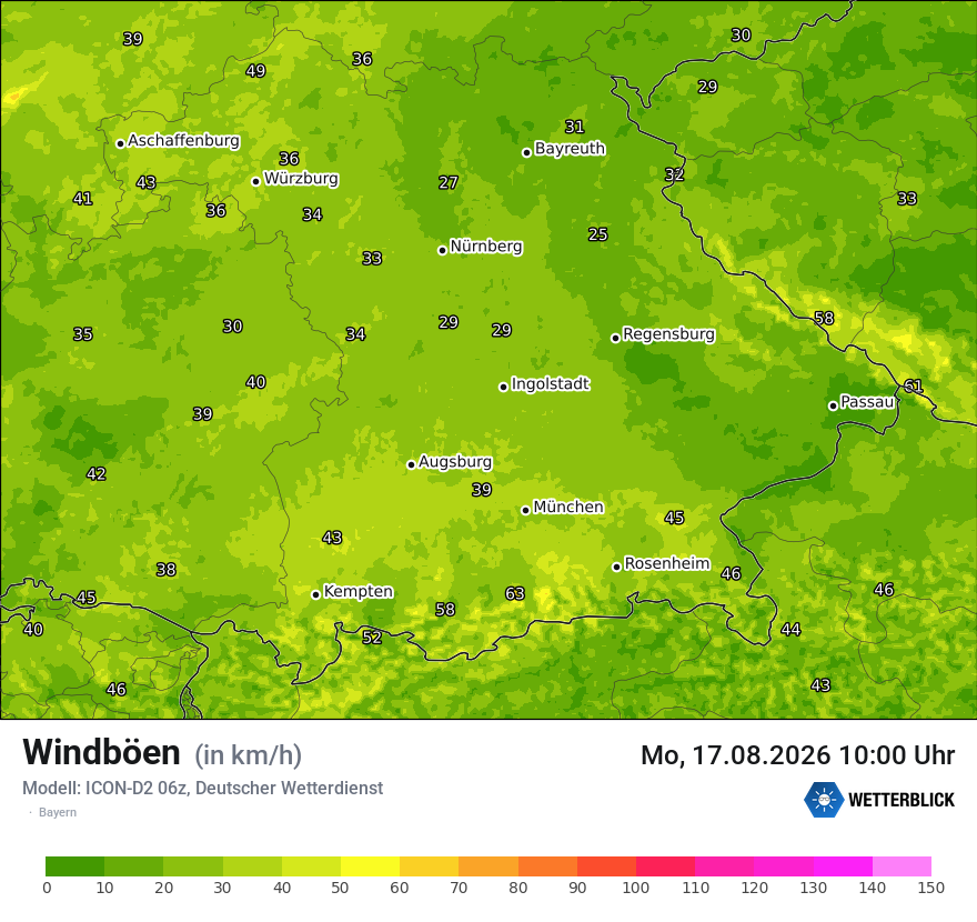 Maximale Windböen
