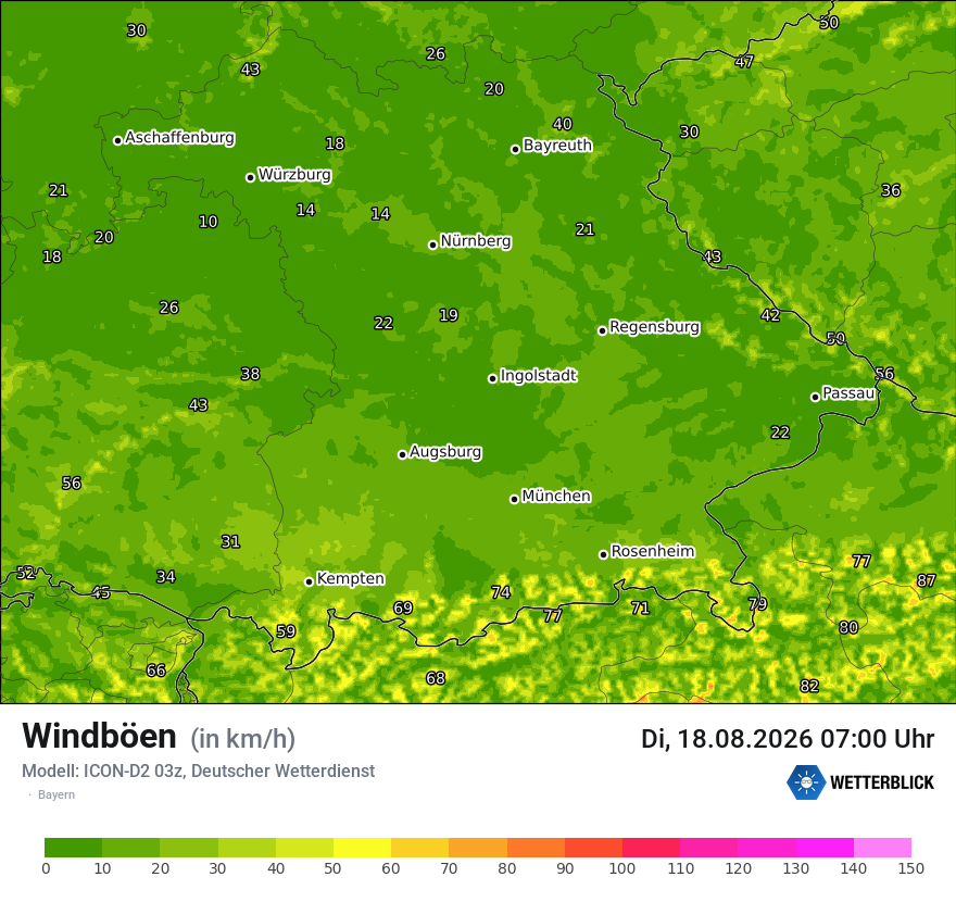 Maximale Windböen