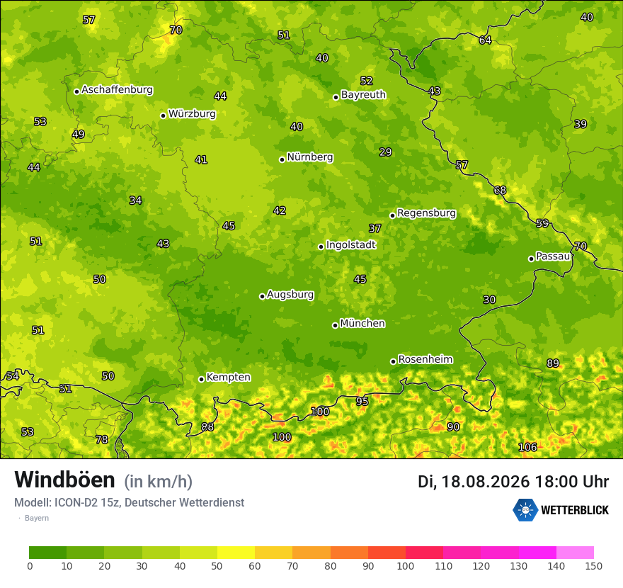 Maximale Windböen