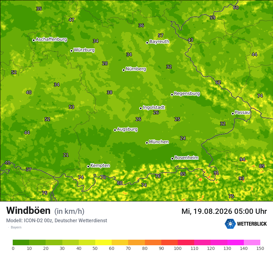 Maximale Windböen
