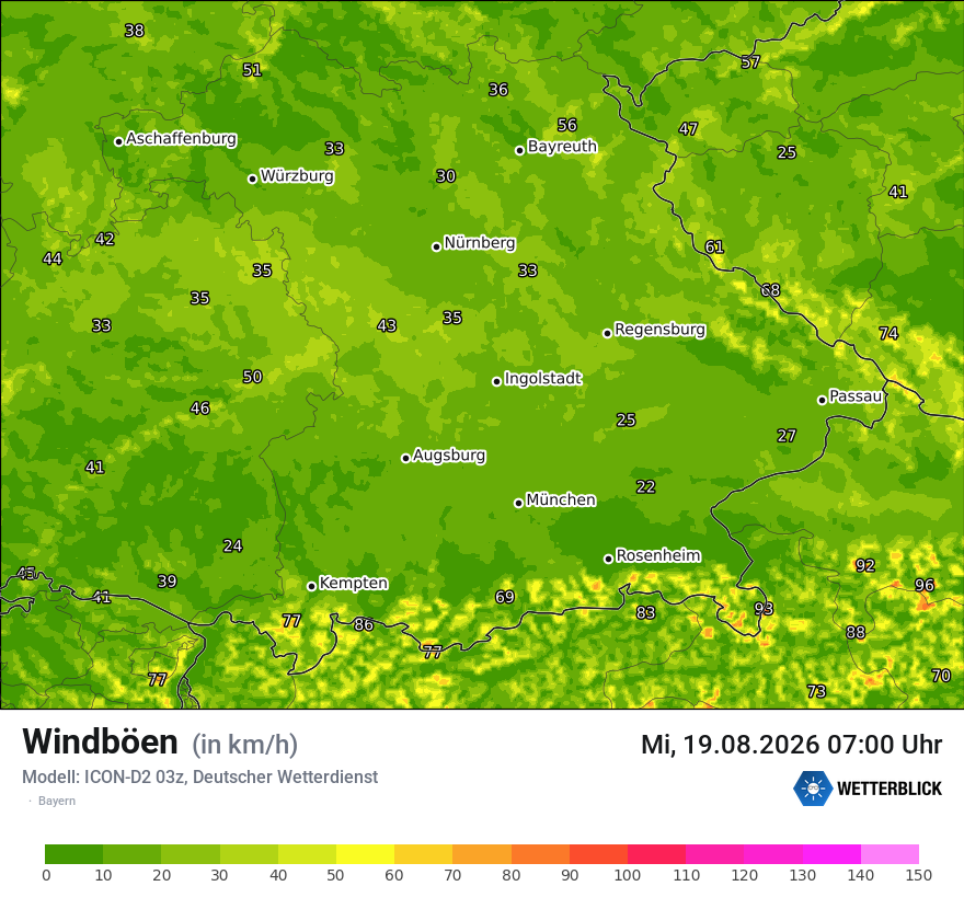 Maximale Windböen