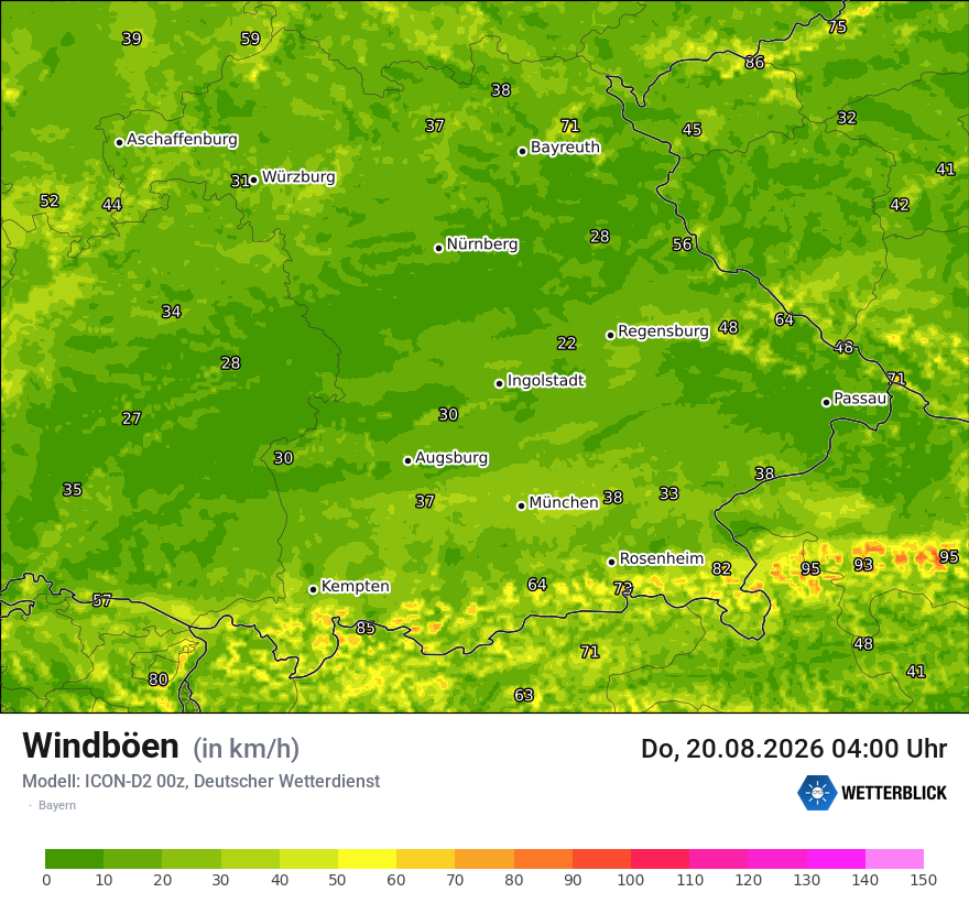 Maximale Windböen