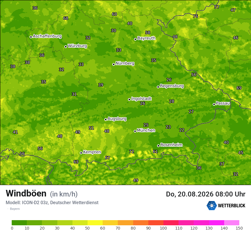 Maximale Windböen