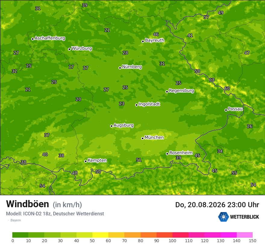 Maximale Windböen