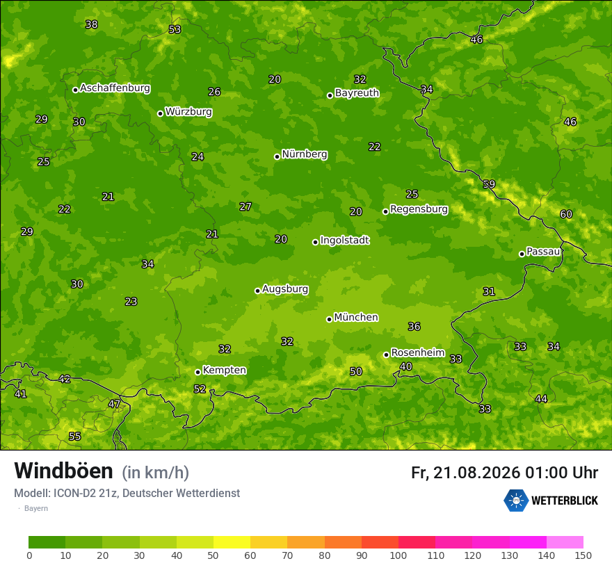 Maximale Windböen