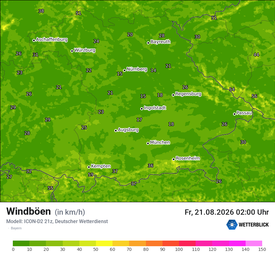 Maximale Windböen