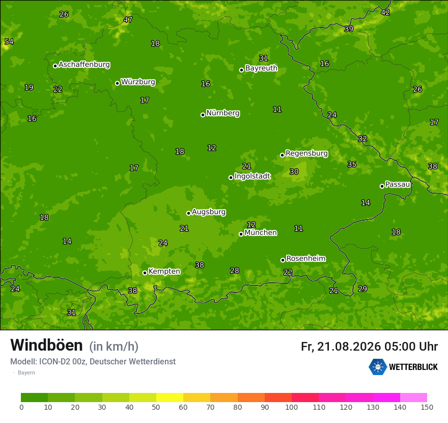 Maximale Windböen