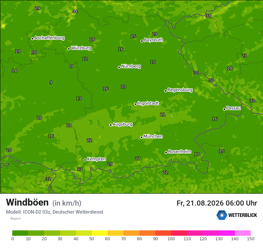 Maximale Windböen