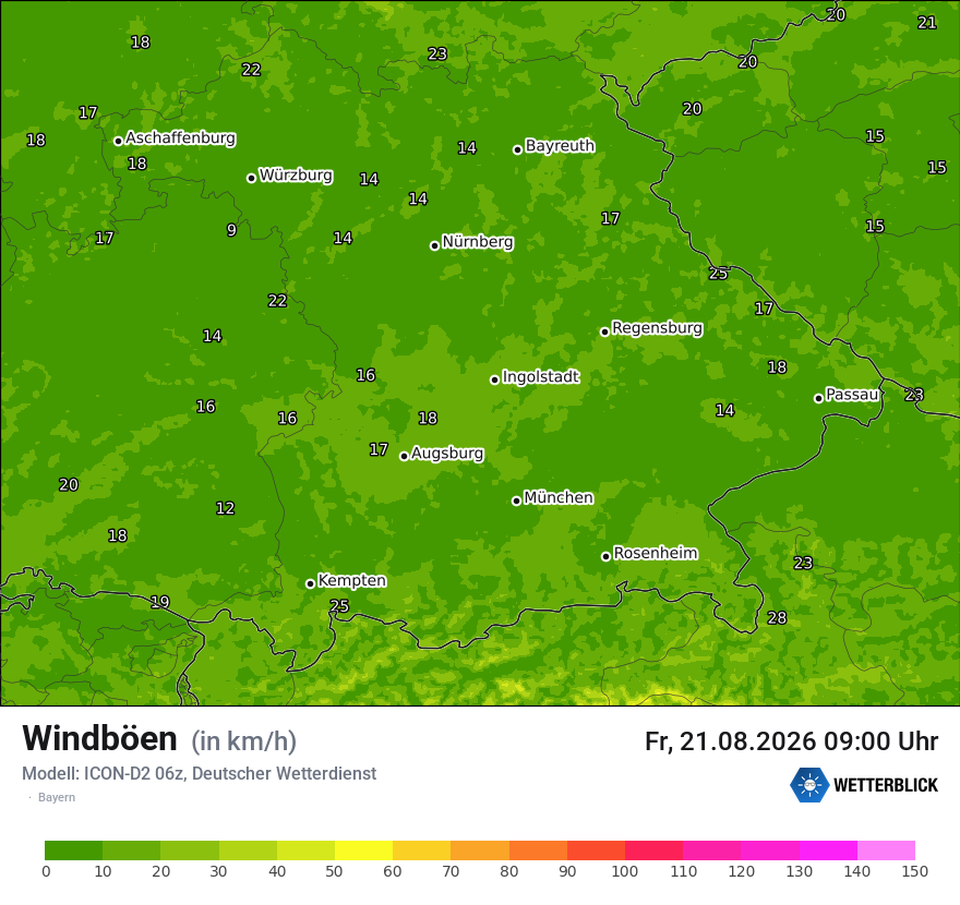 Maximale Windböen