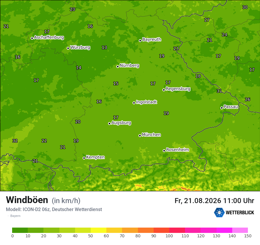 Maximale Windböen