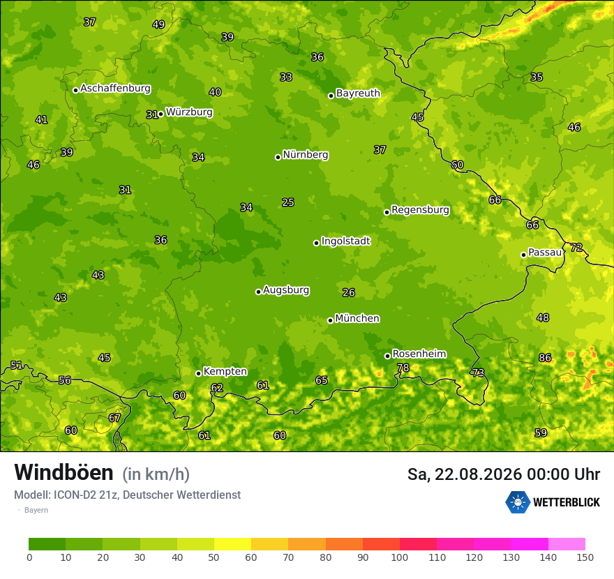 Maximale Windböen