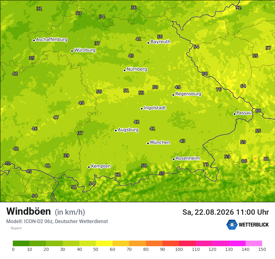 Maximale Windböen