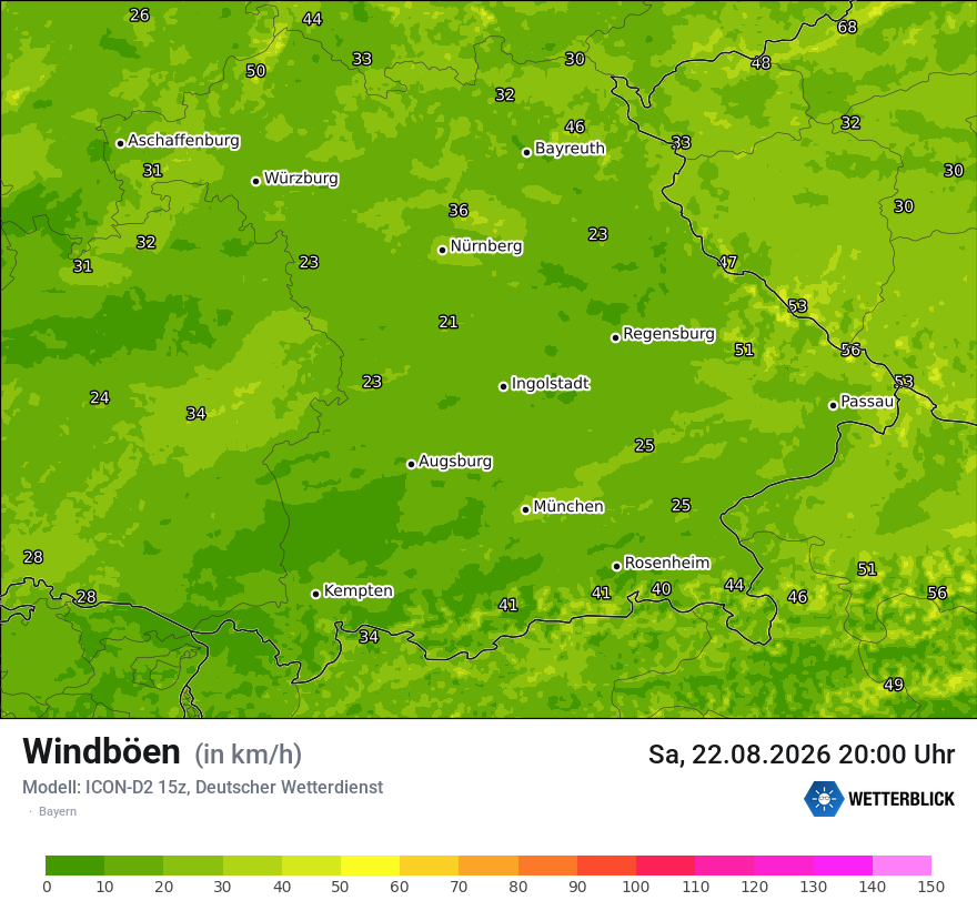 Maximale Windböen
