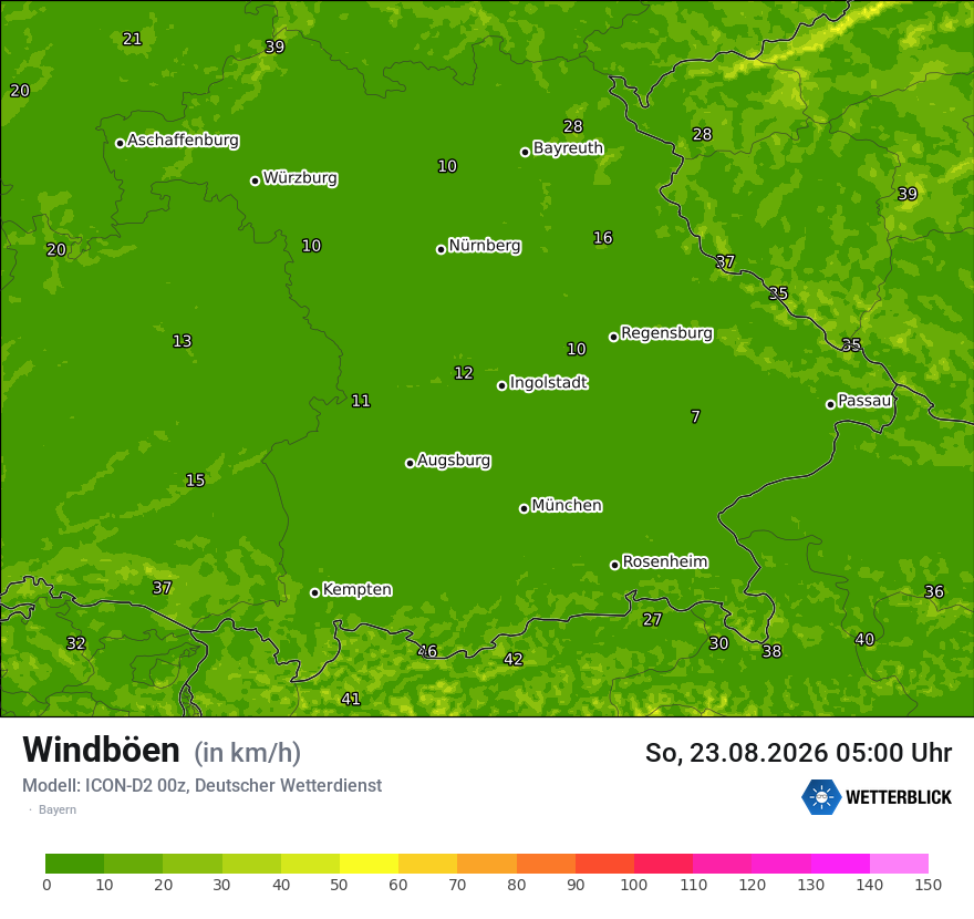 Maximale Windböen